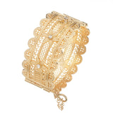Moroccan Algerian Girls Bangle Plating Hollow Out Flower Shape Baby Jewelry