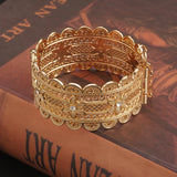 Moroccan Algerian Girls Bangle Plating Hollow Out Flower Shape Baby Jewelry