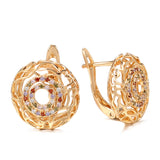 Moroccan Desert Style Colorful Zircon Earrings for Women