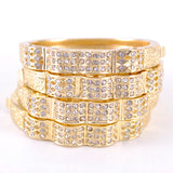 Moroccan Crystal Inlaid Zinc Bracelet for Wedding Party