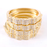 Moroccan Crystal Inlaid Zinc Bracelet for Wedding Party