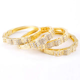 Moroccan Crystal Inlaid Zinc Bracelet for Wedding Party