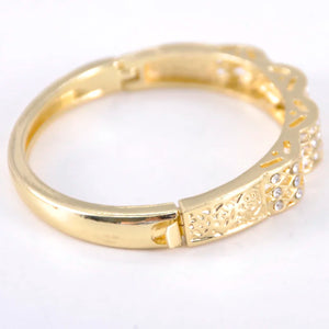 Moroccan Crystal Inlaid Zinc Bracelet for Wedding Party
