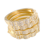 Moroccan Crystal Inlaid Zinc Bracelet for Wedding Party