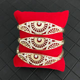 Moroccan Rhinestone Bracelet Set Jewelry Woman Caftan Crystal Wrist 3pcs/set