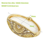 Moroccan Rhinestone Bracelet Set Jewelry Woman Caftan Crystal Wrist 3pcs/set