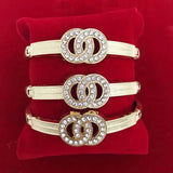 Moroccan Rhinestone Bracelet Set Jewelry Woman Caftan Crystal Wrist 3pcs/set