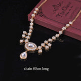 Morocco Bridal Necklace Colorful Rhinestone Plated Women Wedding Jewelry