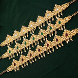 Morocco Bridal Hair Chain Plated Rhinestone Bride Headpiece