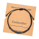 Morse Code Hidden Message Beads Bracelet Jewelry
