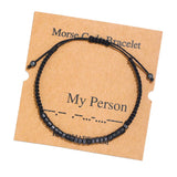 Morse Code Hidden Message Beads Bracelet Jewelry