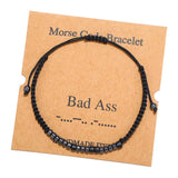 Morse Code Hidden Message Beads Bracelet Jewelry