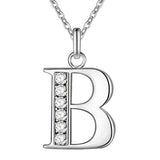 Mosaic Letter Necklace Women Jewelry 925 Sterling Silver