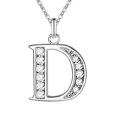 Mosaic Letter Necklace Women Jewelry 925 Sterling Silver
