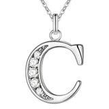 Mosaic Letter Necklace Women Jewelry 925 Sterling Silver
