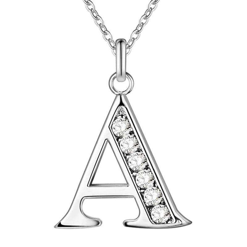 Mosaic Letter Necklace Women Jewelry 925 Sterling Silver