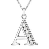 Mosaic Letter Necklace Women Jewelry 925 Sterling Silver