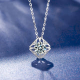 Moissanite Necklace 925 Silver Small Geometry Clavicle Jewelry