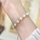 Mosan Natural Freshwater Pearl 14K Plated Bracelet for Women