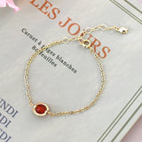 Mosan Sardonyx Bracelet 14K Plated Lucky for Women