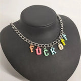 Mosch Letter Necklaces Tassel Necklace Waist Pendant Hellboy Chain Nightclub