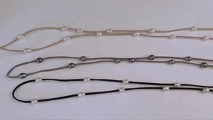 Freshwater Pearl Leather Choker Necklace
