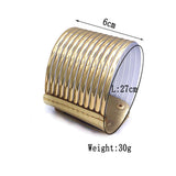 Women Resin Gold&Silver Punk Layer Bracelet for Party Gift