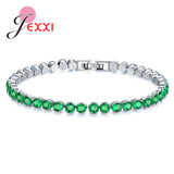 925 Sterling Silver Crystal Rhinestone Bangle Bracelet