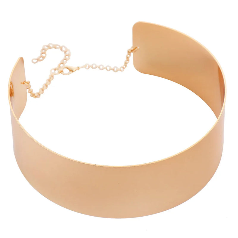 Women Jewelry Punk Metal Torques Choker Necklace for Party