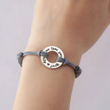 Personalized Mother Bracelet with Kids Names Stainless Steel Family Gift