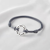 Personalized Mother Bracelet with Kids Names Stainless Steel Family Gift