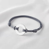 Personalized Mother Bracelet with Kids Names Stainless Steel Family Gift