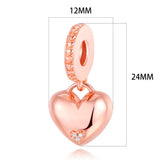 Mother & Daughter Hearts Dangle Halloween Jewelry Beads Chains DIY Charms