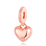 Mother & Daughter Hearts Dangle Halloween Jewelry Beads Chains DIY Charms
