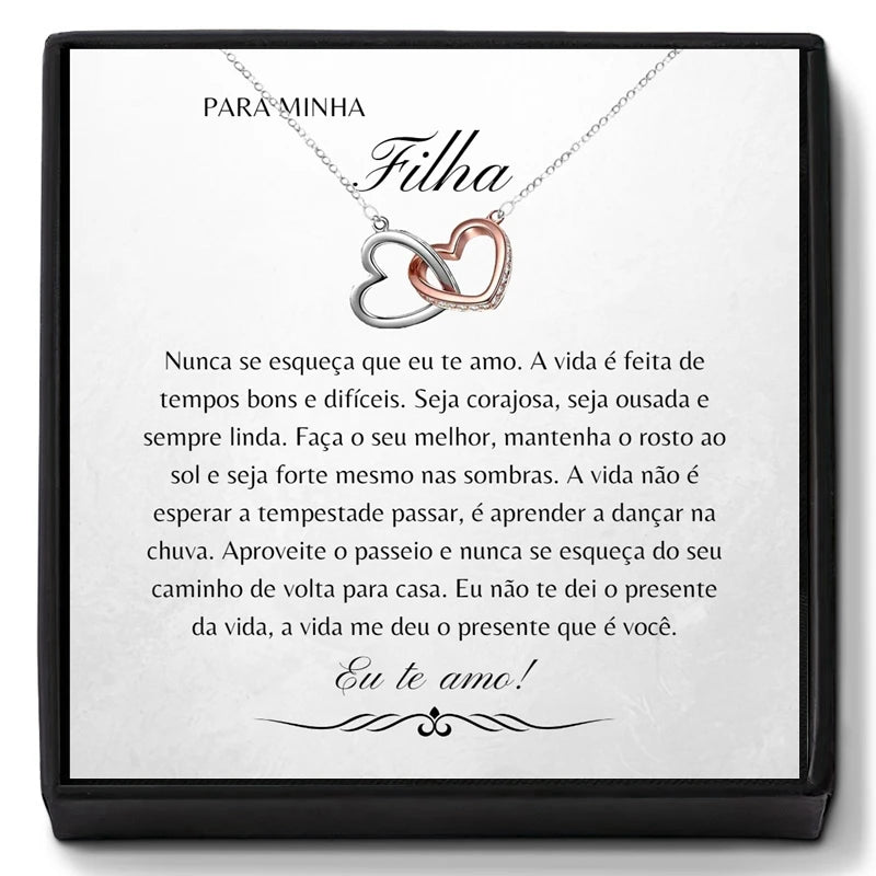Mother Daughter Necklace Heart Eternity Gift for Women