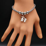 Mother Daughter Stainless Steel Bracelet Jewelry B1944-1S01