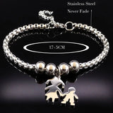 Mother Daughter Stainless Steel Bracelet Jewelry B1944-1S01