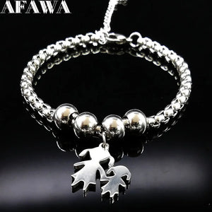 Mother Daughter Stainless Steel Bracelet Jewelry B1944-1S01