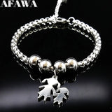 Mother Daughter Stainless Steel Bracelet Jewelry B1944-1S01