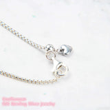 Brilliant Bow Necklace, Clear CZ, 925 Sterling Silver
