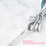 Brilliant Bow Necklace, Clear CZ, 925 Sterling Silver