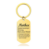 Mother Definition Keychain, Mother's Gift from Daughter, Superwoman, Strong