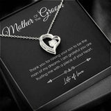 Mother Of The Groom Thank You Necklace - Parents Of Groom Gift