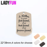 Mother Quote Charms Stainless Steel Forever Charm