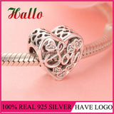 Mother & Son Bond Heart Charm Bead for 925 Sterling Silver Bracelets