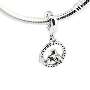 Mother & Baby Bird Charm for Bracelet & Necklace