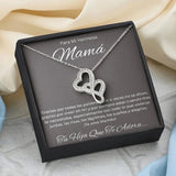 Mother Daughter Double Heart Necklace Sentimental Gift for Mom