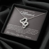 Mother Daughter Double Heart Necklace Sentimental Gift for Mom