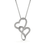 Mother Daughter Double Heart Necklace Sentimental Gift for Mom