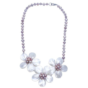 Mother of Pearl Necklace Glamorous Statement Jewelry